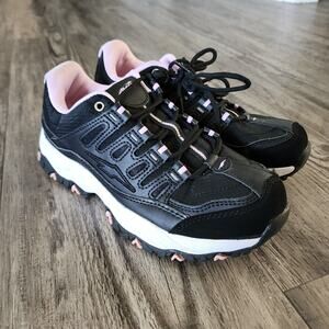 Avia Woman Athletic Tennis Shoes Memory Foam Black White & Pink Size 7.5